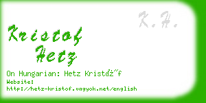 kristof hetz business card